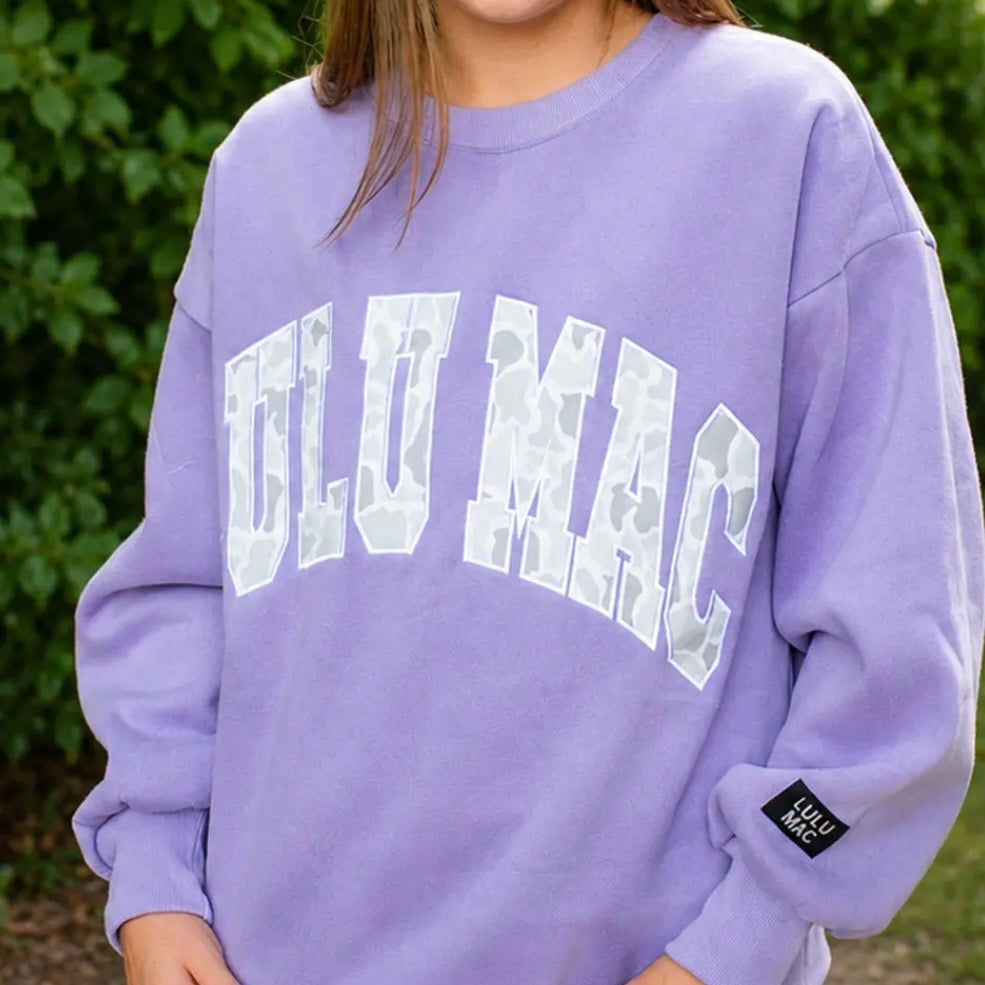 Lulu Mac Sweatshirt | Purple Camo