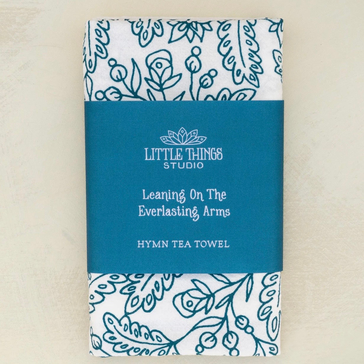 Hymn Tea Towel | Leaning On The Everlasting Arms