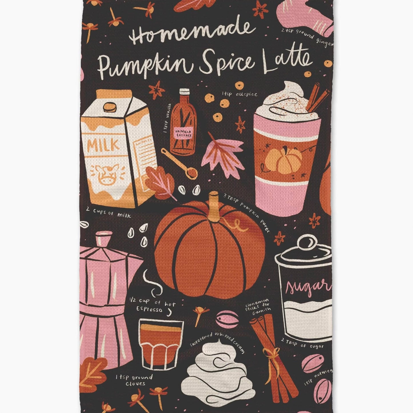 Geometry Dish Towel | Pumpkin Spice Latte