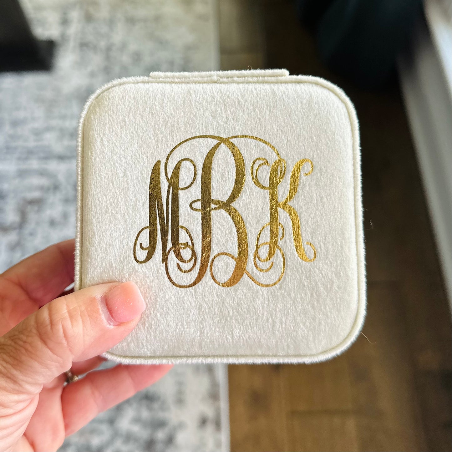 Personalized Velvet Jewelry Box