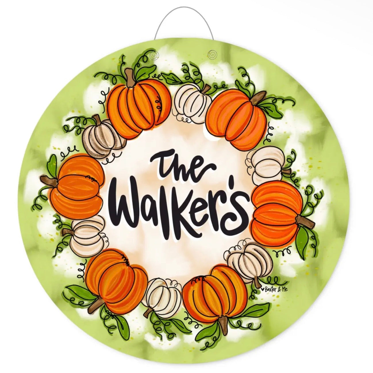 Personalized Door Hanger | Pumpkins All Around
