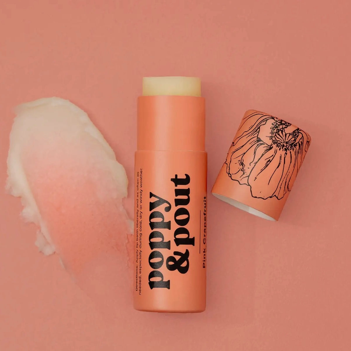 Poppy & Pout Lip Balm | Pink Grapefruit