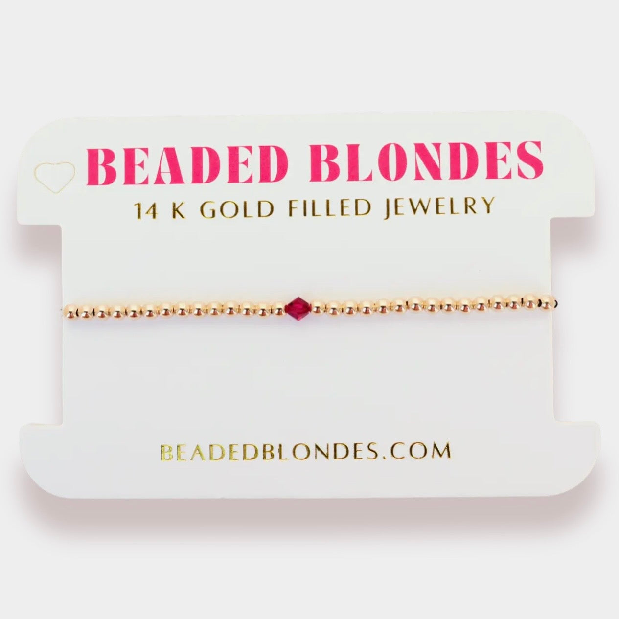 Beaded Blondes Birthstone Swarovski Bracelet | July