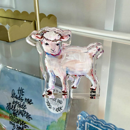 Acrylic Shelf Sitter | Bitty Lamb of God