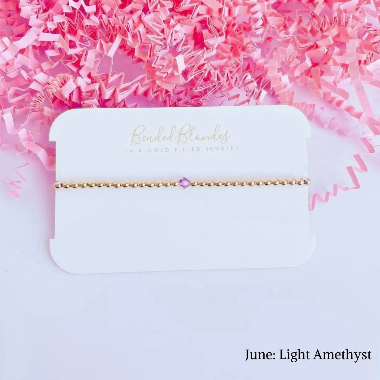 Beaded Blondes Birthstone Swarovski Bracelet | 
June