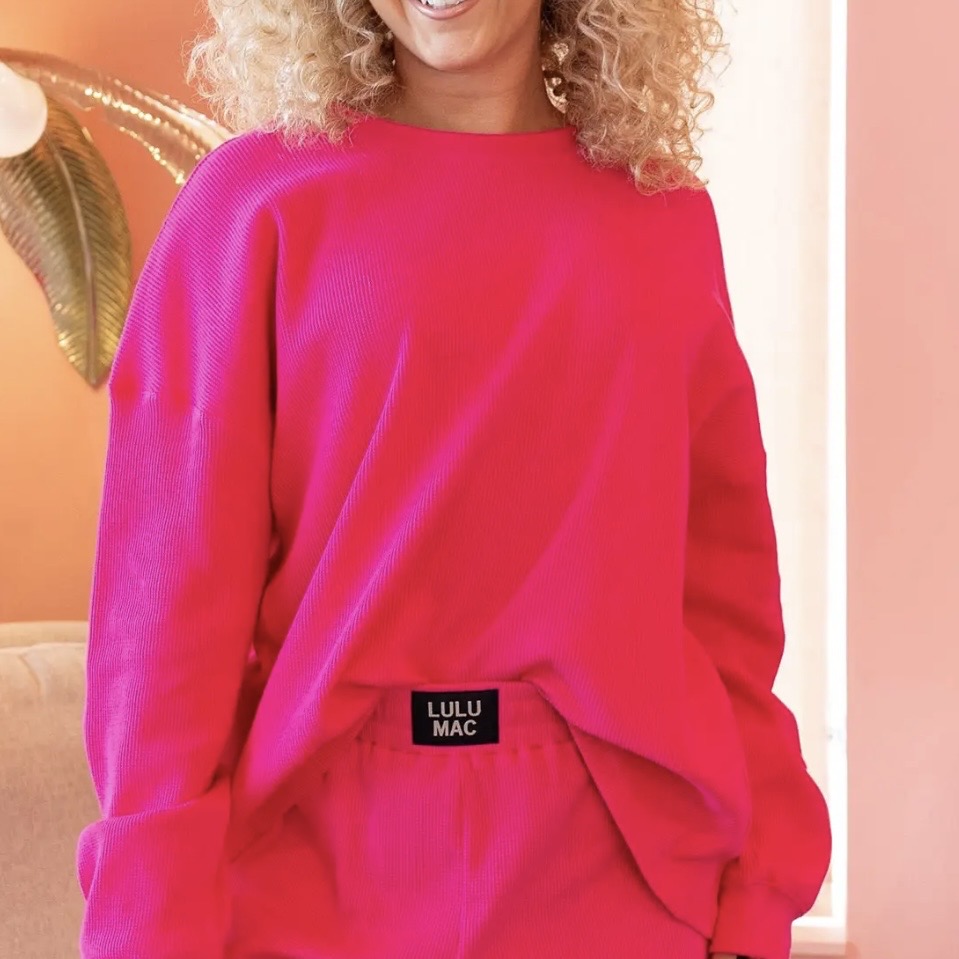 Lulu Mac Waffle Top | Hot Pink