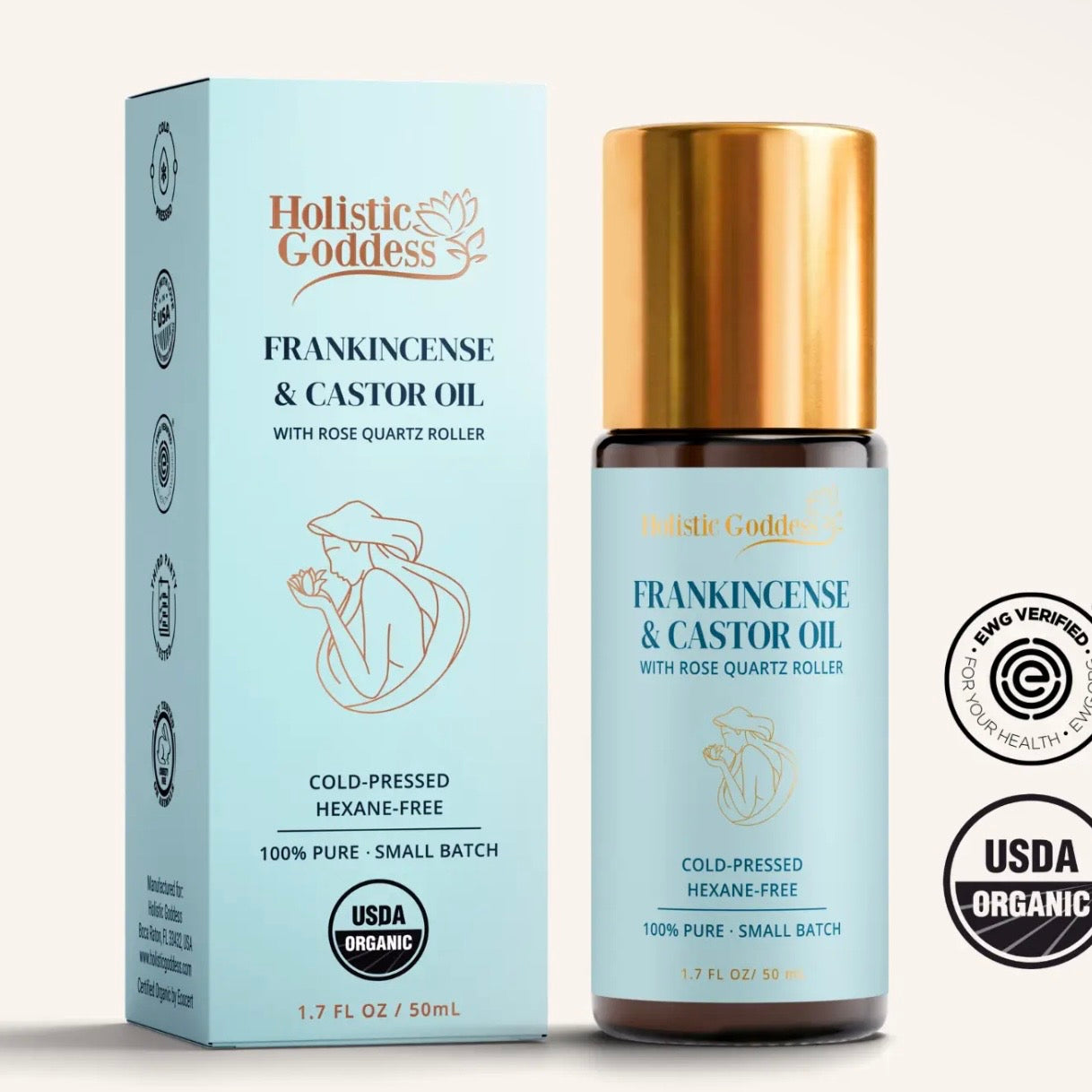 Organic Castor Oil Roll-On with Frankincense