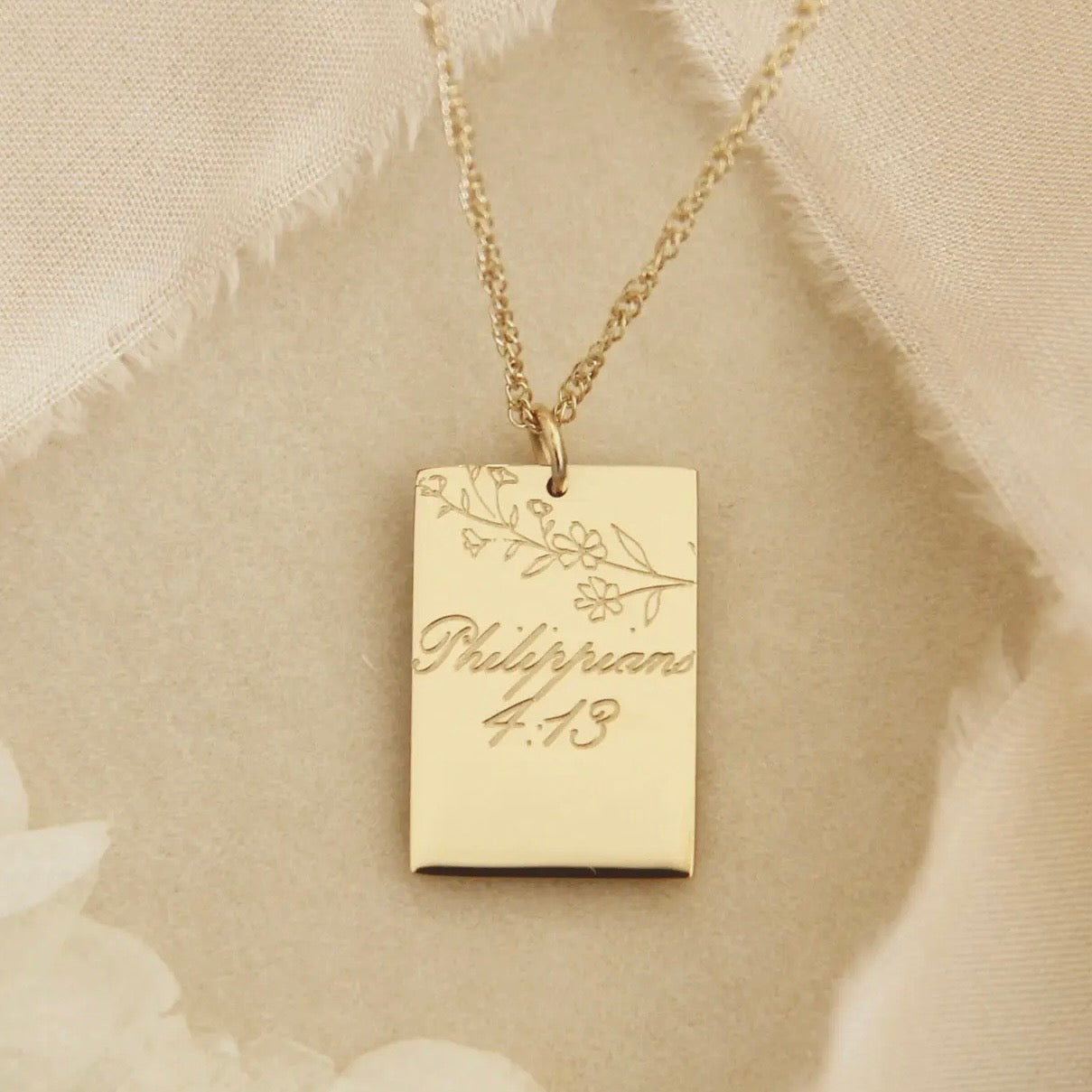 LoveStory Necklace | I Can Do All Things Through Him Philippians 4:13