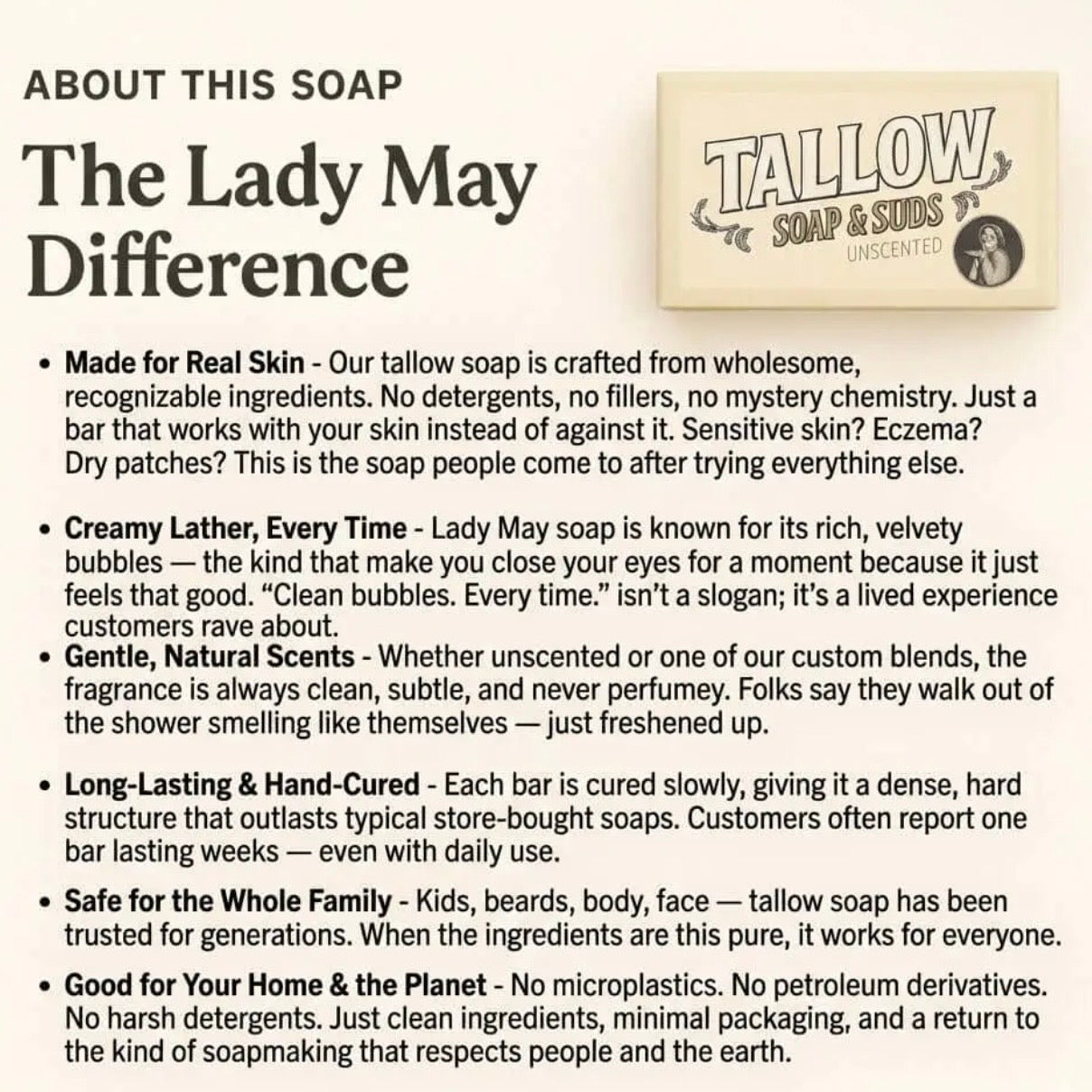 Tallow Soap | Unscented