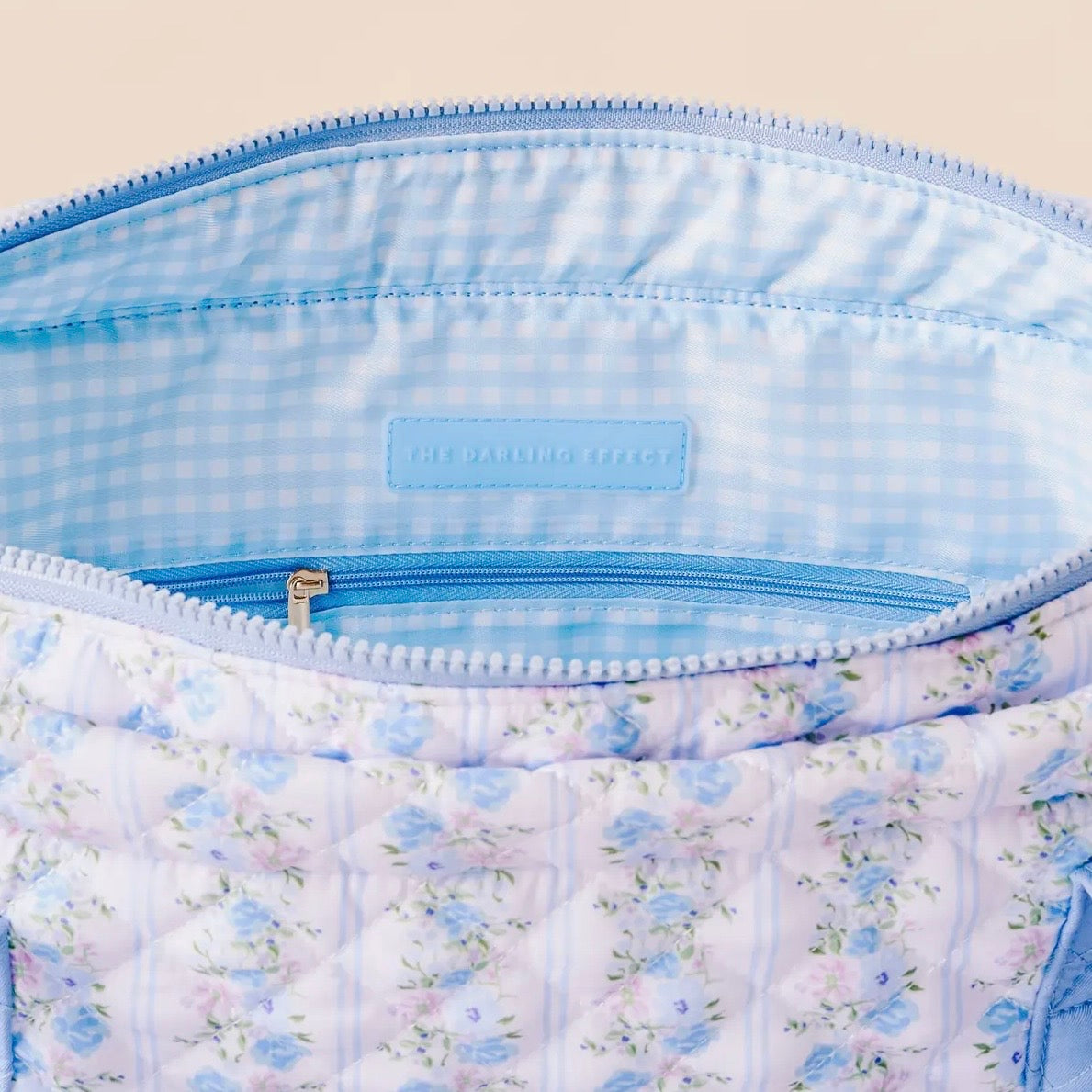 Quilted Tote Bag | Petal Parade Blue