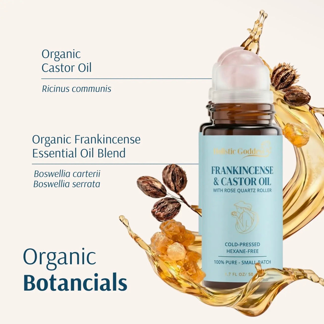 Organic Castor Oil Roll-On with Frankincense