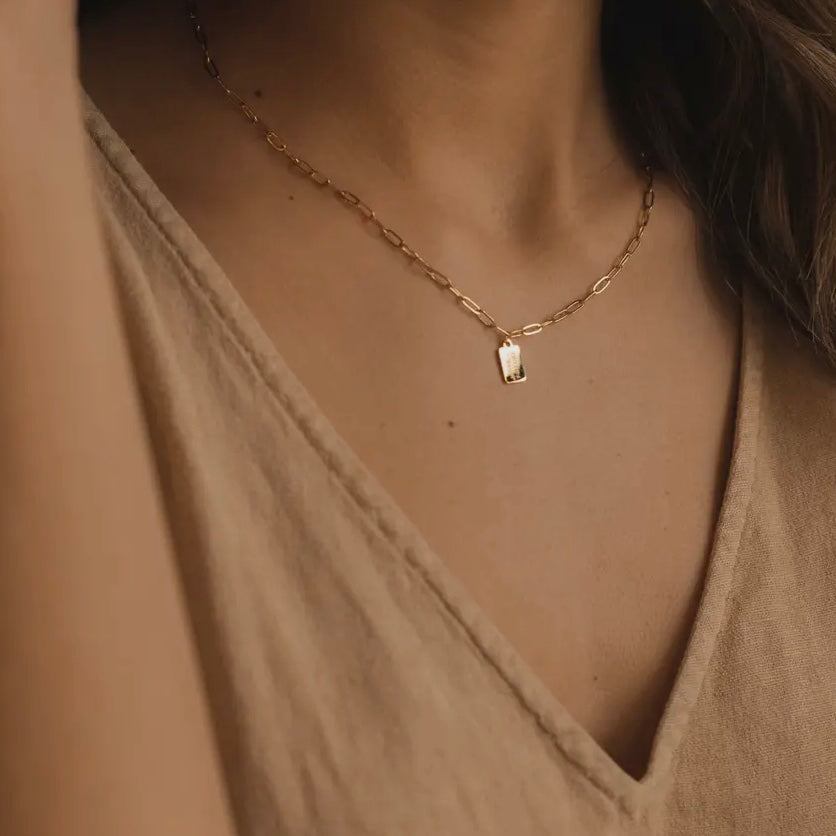 Mini Tag Necklace | Hope + Future
