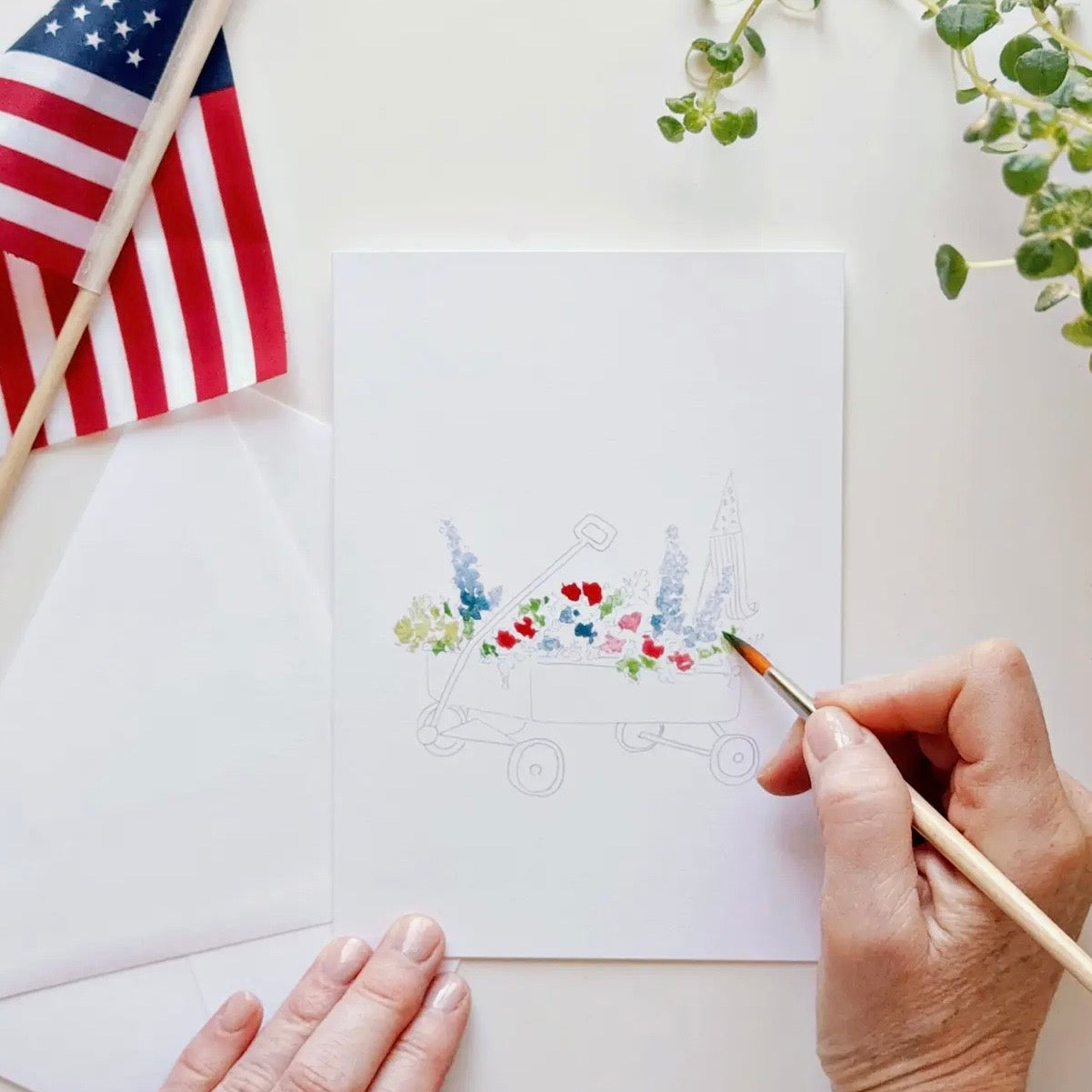 Paintable Watercolor
Notecard Set
 | Americana