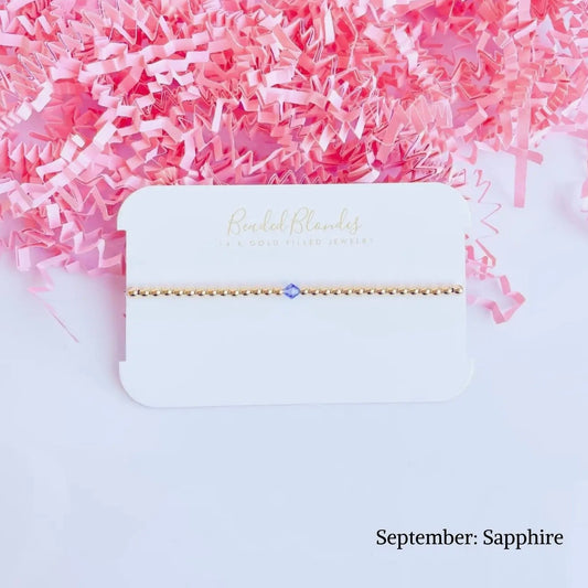 Beaded Blondes Birthstone Swarovski Bracelet | September