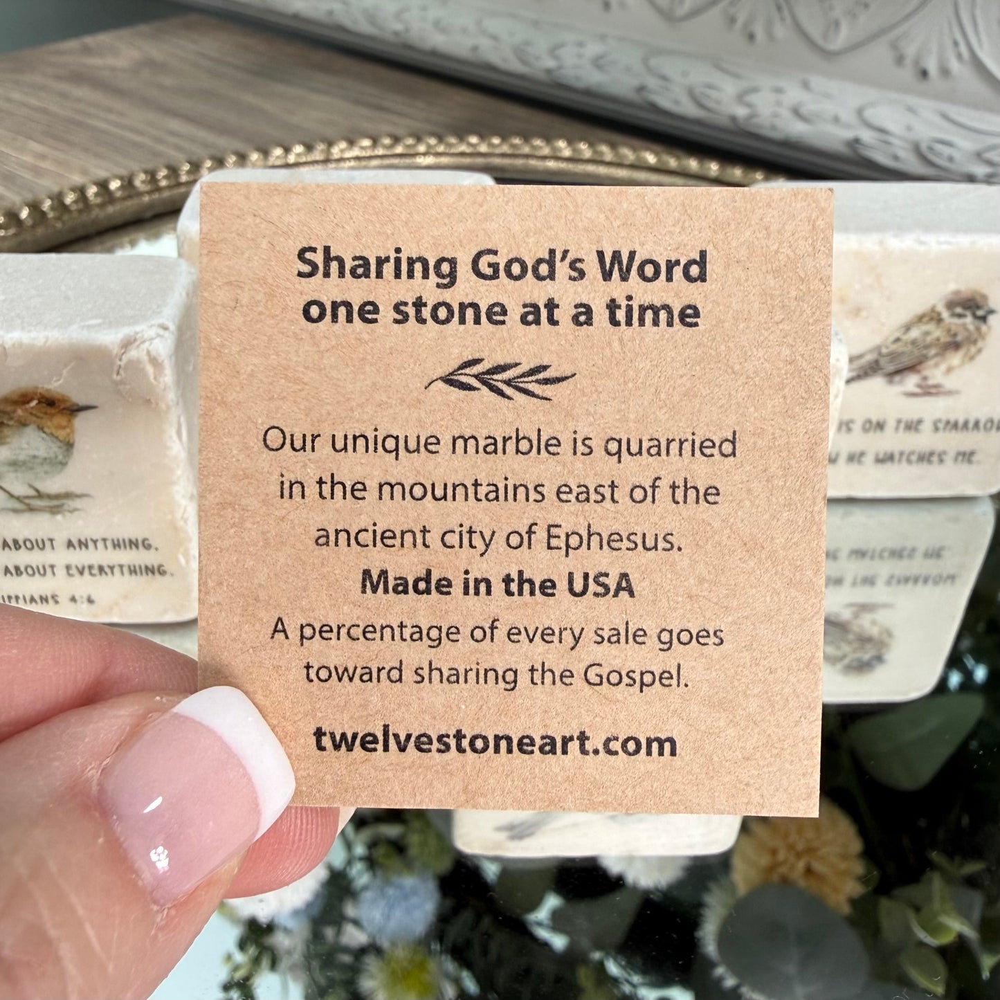 Scripture Stones | Psalm 46:1 | Half Block