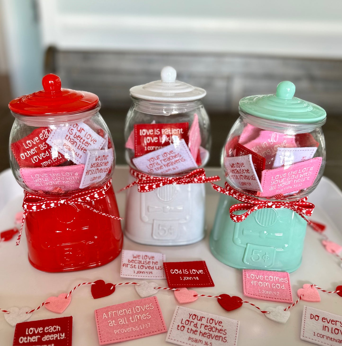 Valentine Scripture Jars