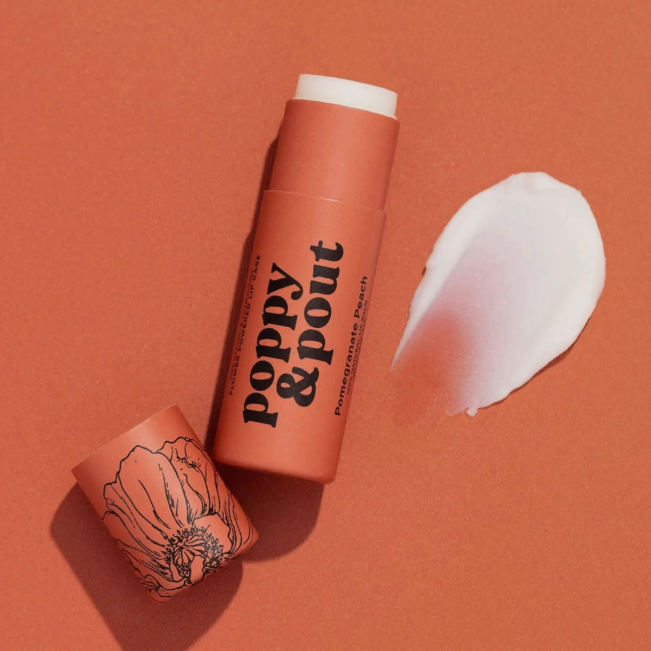 Poppy & Pout Lip Balm | Pomegranate Peach
