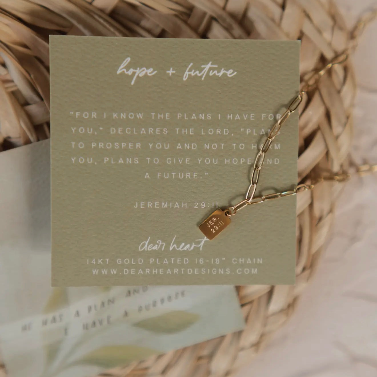 Mini Tag Necklace | Hope + Future