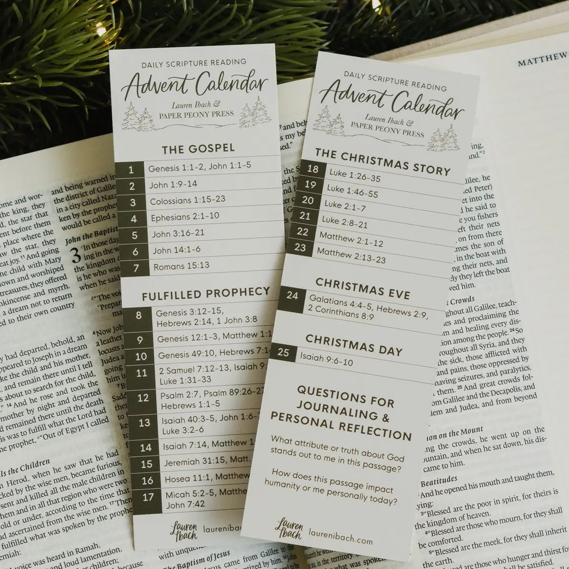 Bookmark | Scripture Reading Advent Calendar
