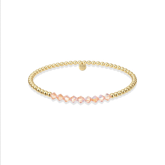 Beaded Crystal Bracelet | Pink Sapphire