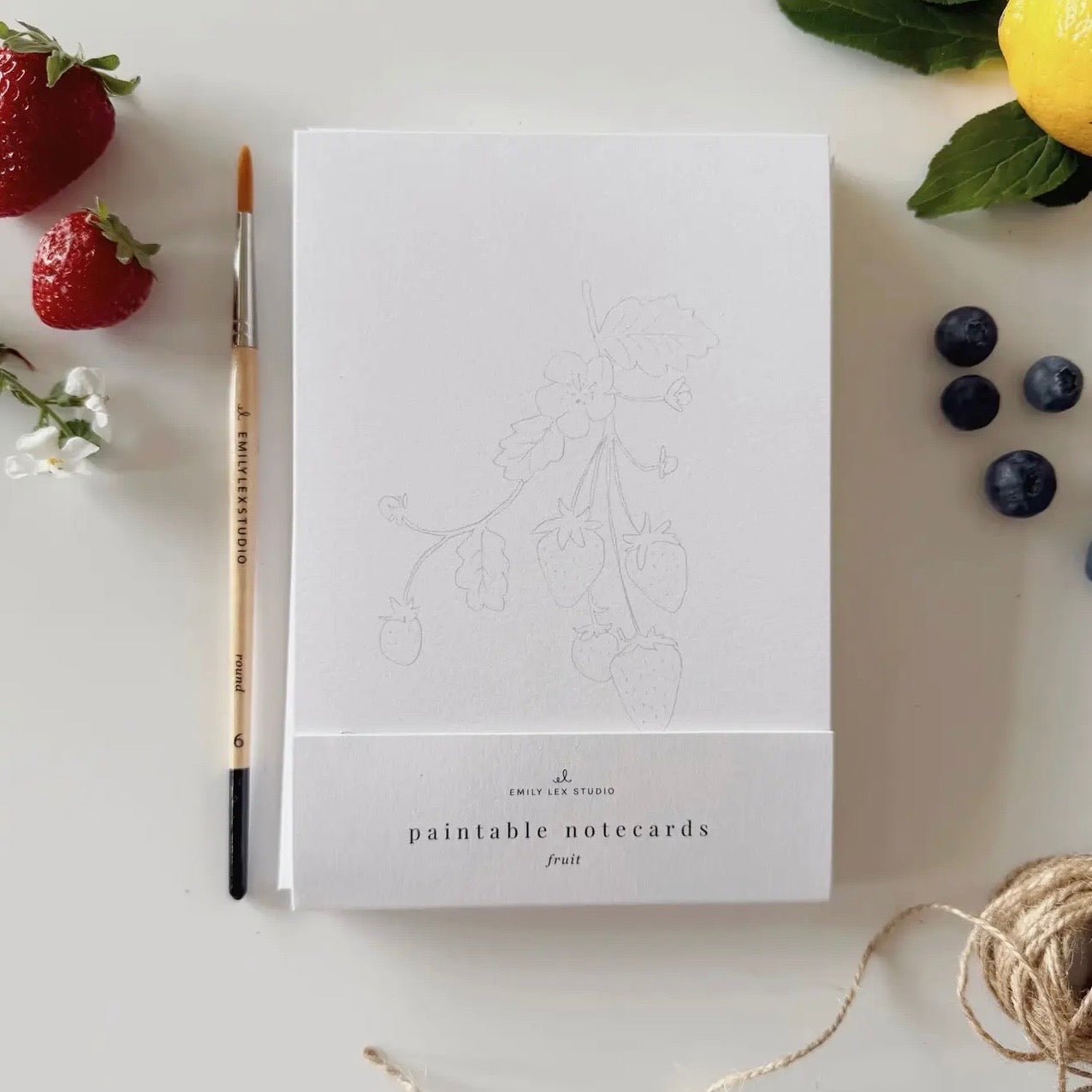 Paintable Watercolor
Notecard Set
 | Fruit