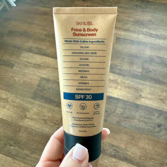 Sky and Sol Face and Body Tallow Sunscreen | SPF 30