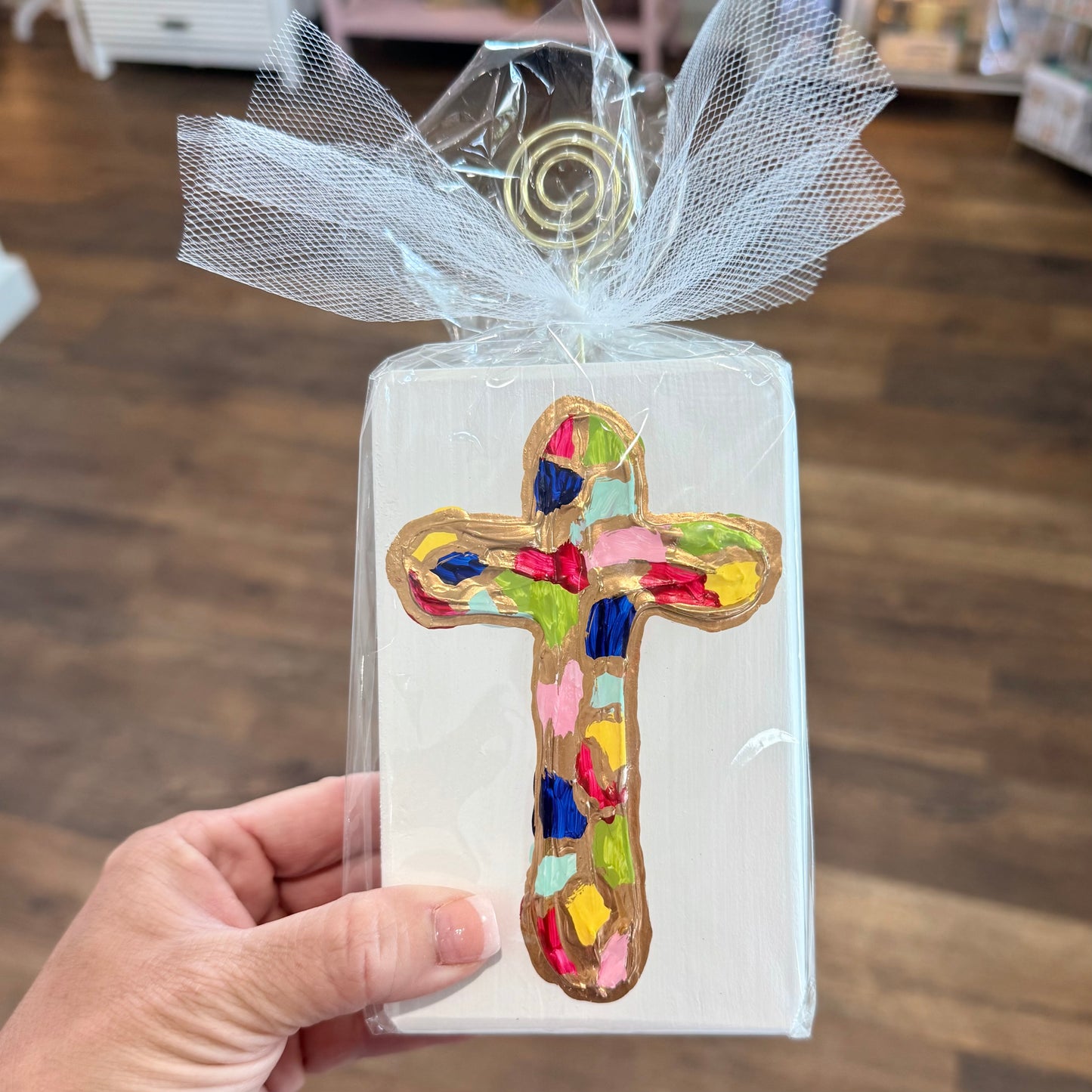 Wooden Verse/Photo Holder | Cross