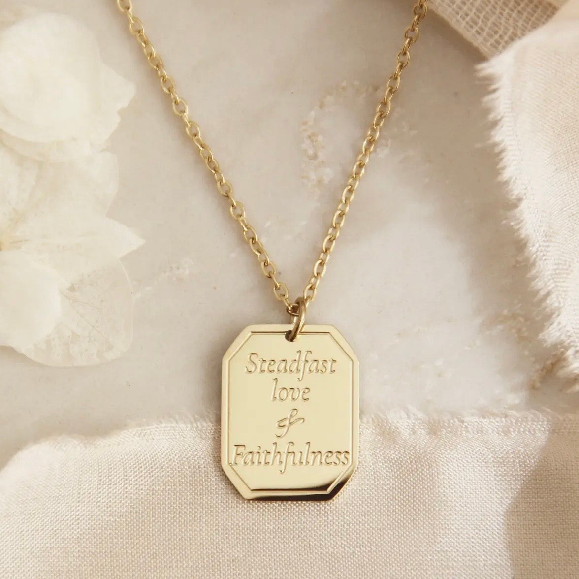 LoveStory Necklace | Steadfast Love Faithfulness Proverbs 3:3