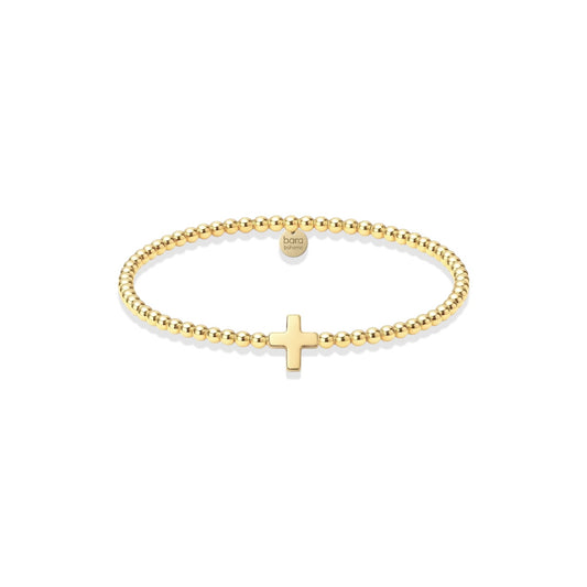 Beaded Cross Charm Bracelet