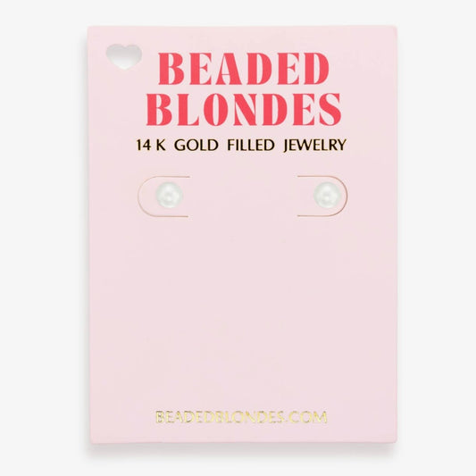 Beaded Blondes | 5MM Pearl Stud Earrings