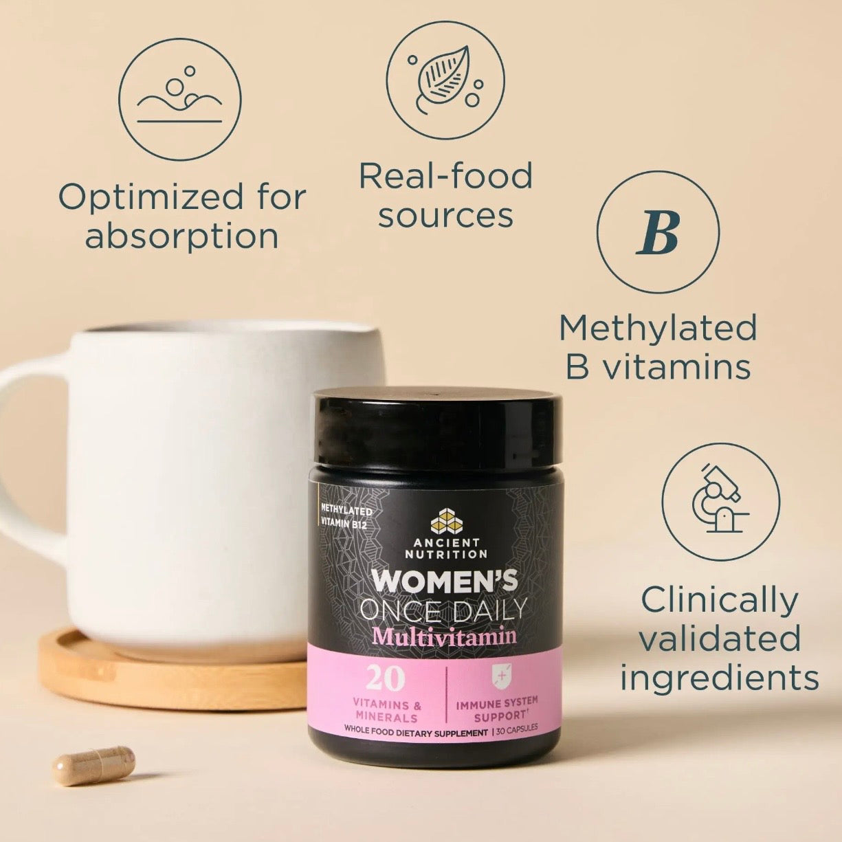Ancient Multivitamin Women's Once Daily | 30 Capsules