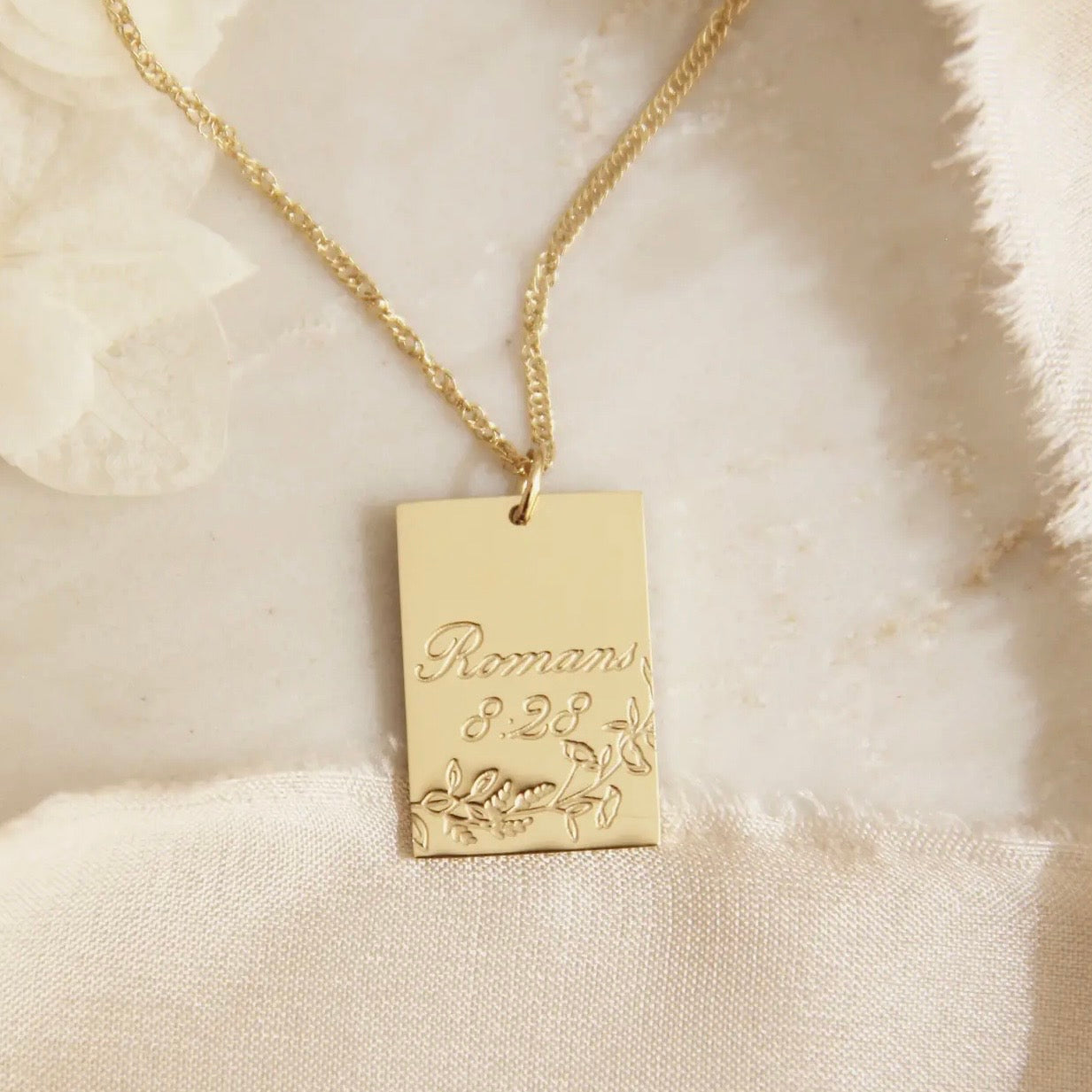 LoveStory Necklace | All Things Work Together For Good Romans 8:28