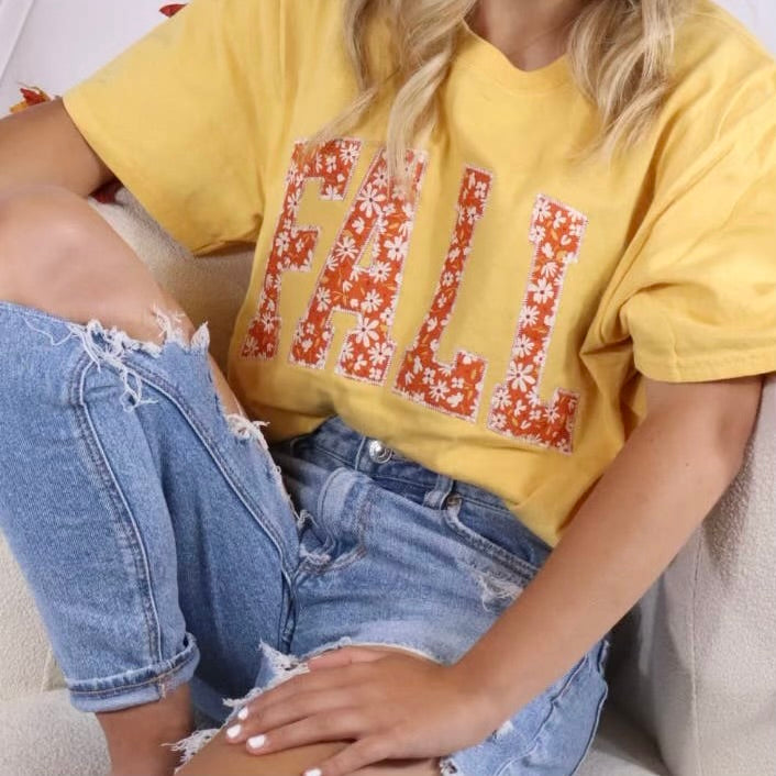 Embroidered Tee | Fall Floral