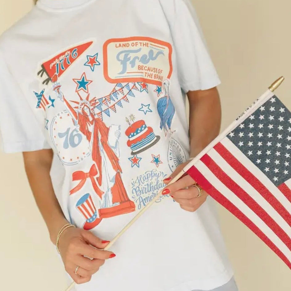 Tee | USA Sticker Patch