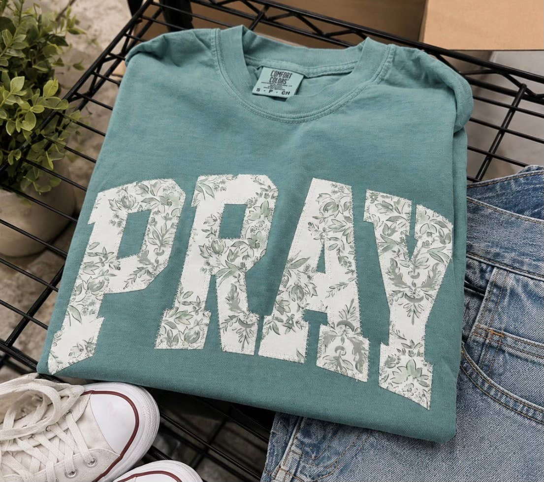 Embroidered Tee | Sage Pray