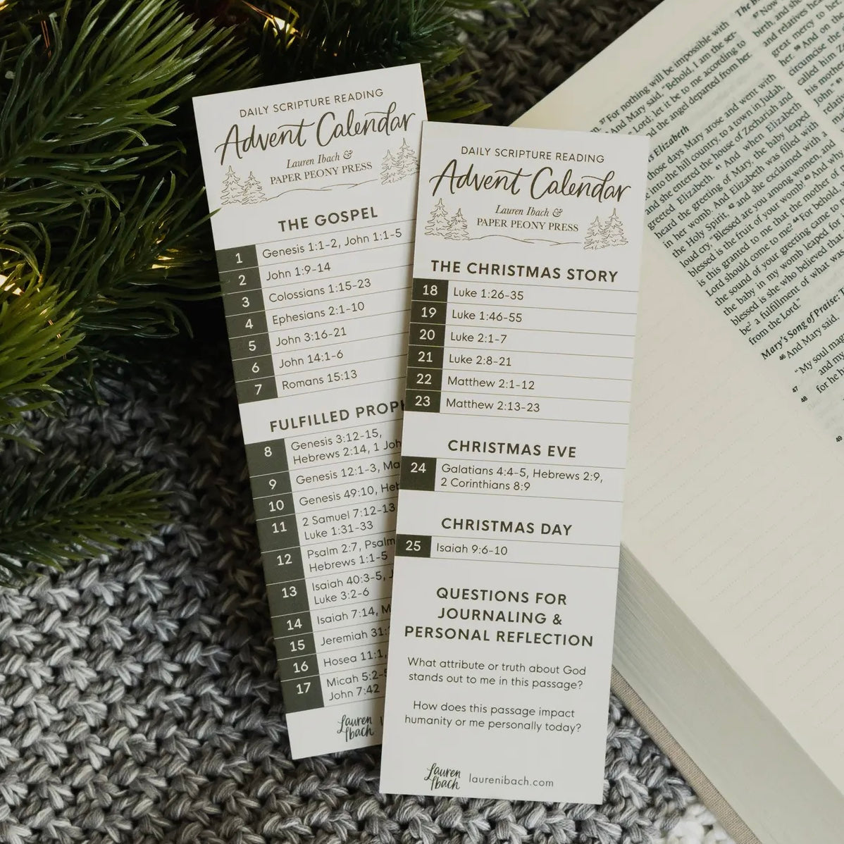Bookmark | Scripture Reading Advent Calendar
