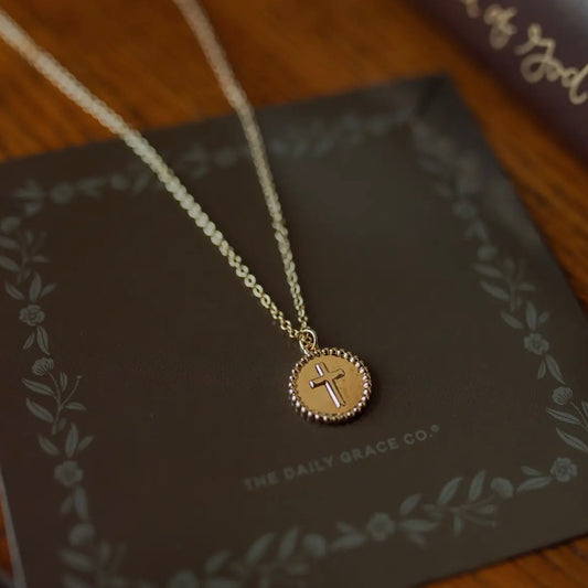 Embossed Cross Necklace
