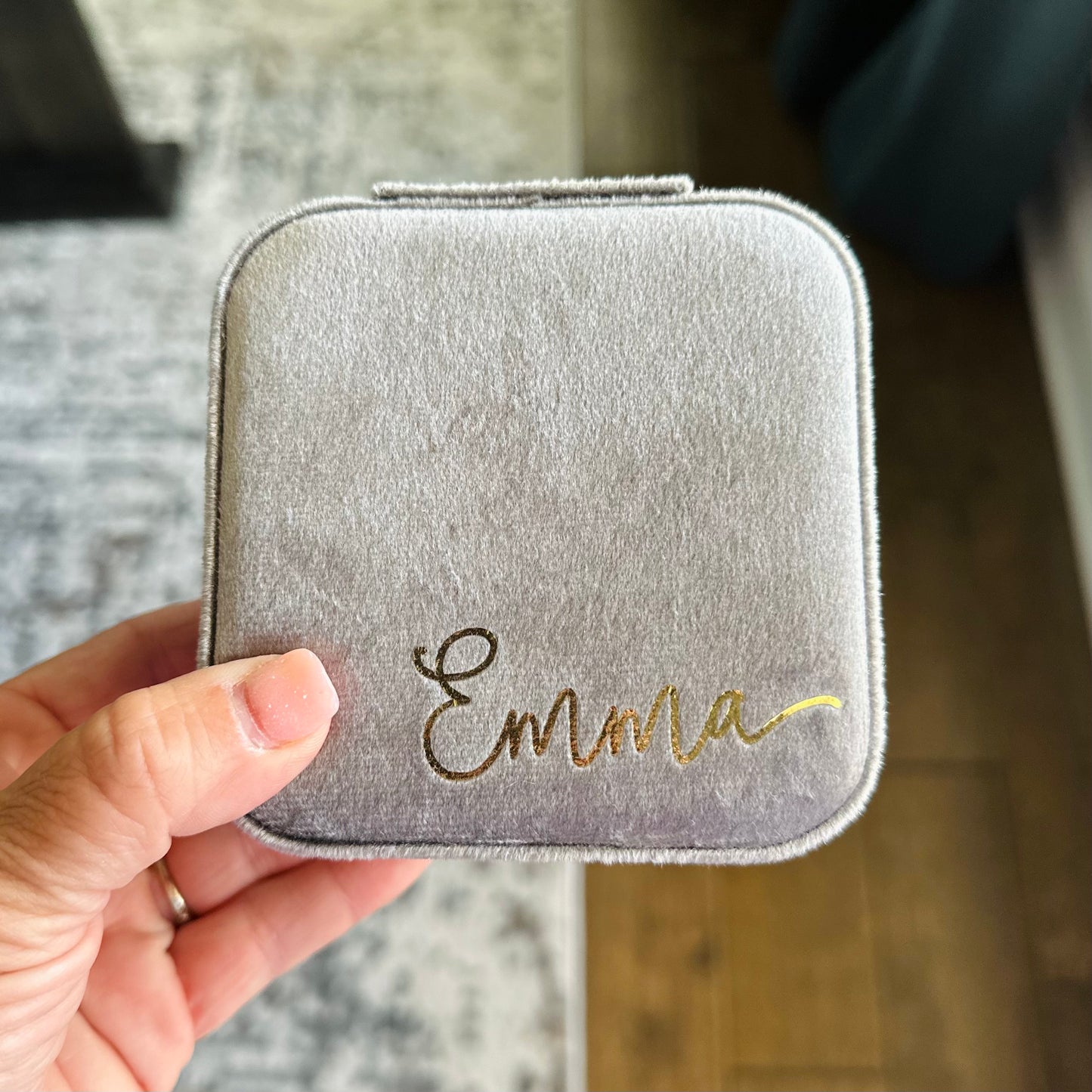 Personalized Velvet Jewelry Box