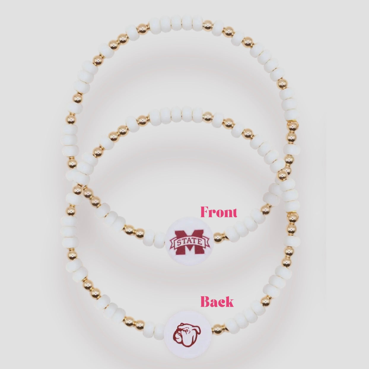 Bracelet - Mississippi State Logo Sprinkle | 6.75 inch