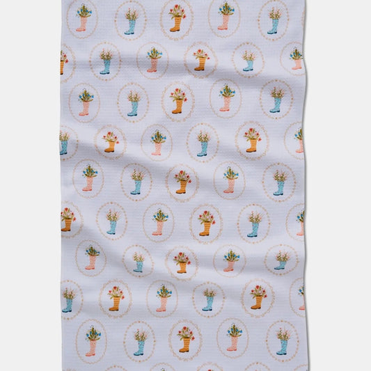 Geometry Dish Towel | Rainboots In Bloom