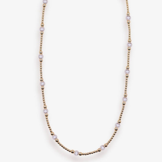 Beaded Blondes | Dainty Sutton Pearl Necklace | 16”