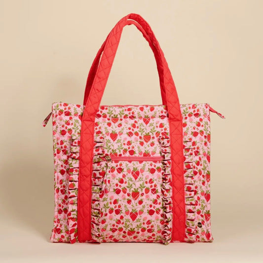 The Everyday Quilted Tote Bag | Strawberry Fields