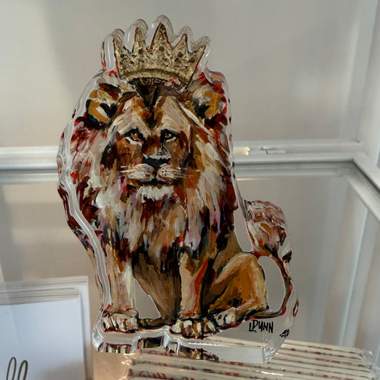 Acrylic Lion Shelf Sitter