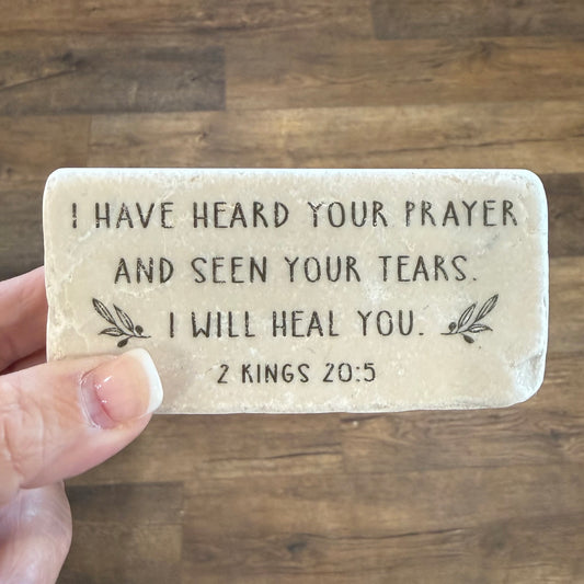 Scripture Stones | 2 Kings 20:5 | Half Block
