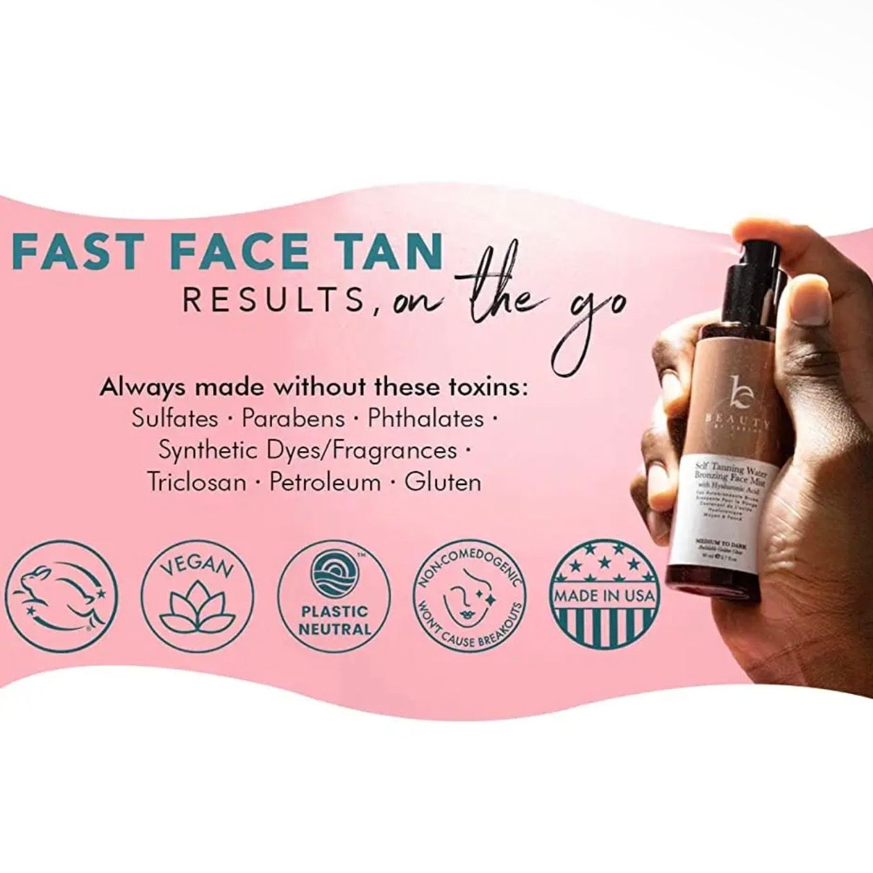 Beauty By Earth Self Tanning Water Bronzing
Face Mist | Medium To Dark