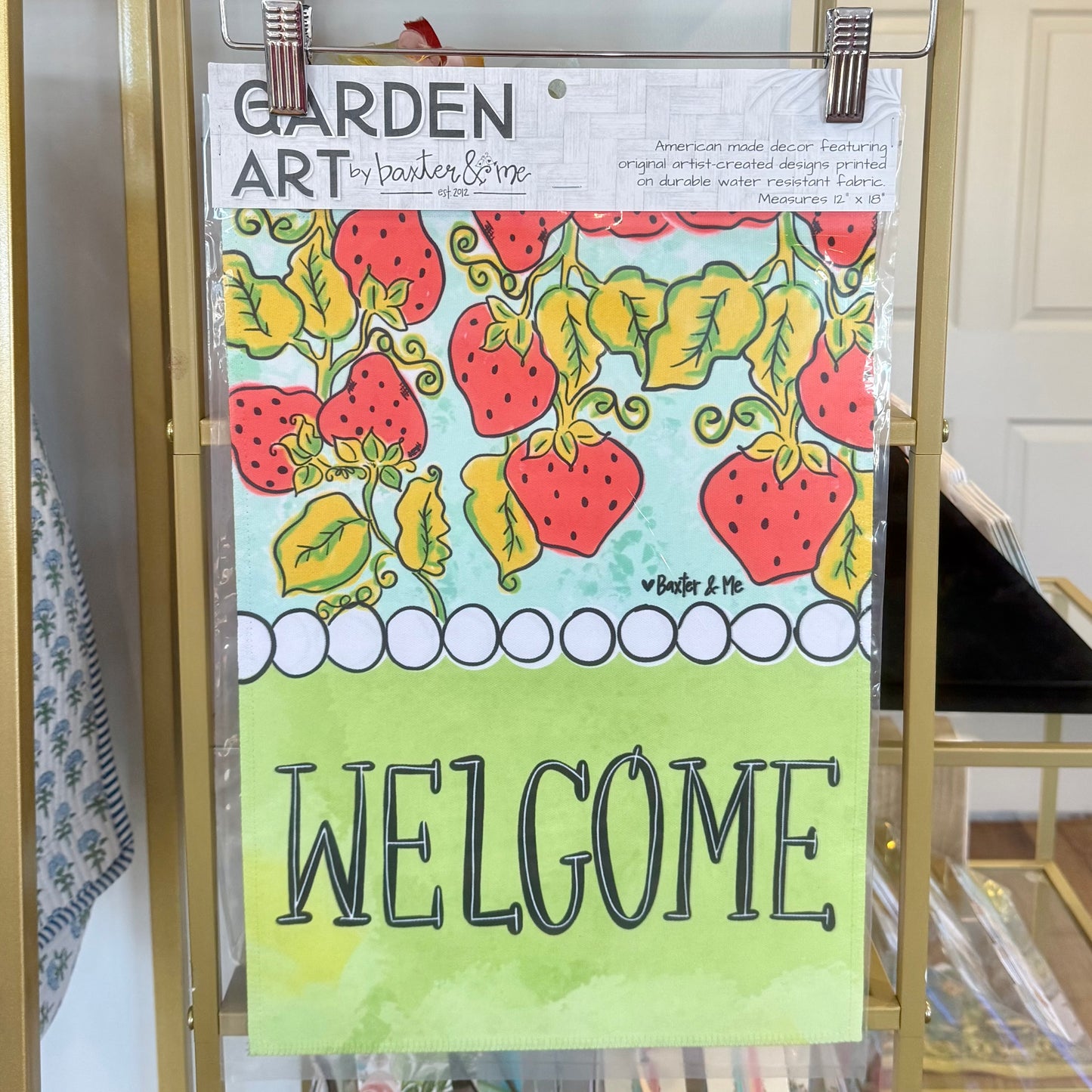 Garden Flag | Strawberry Welcome