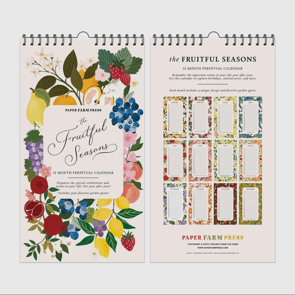 Fruitful Seasons Celebrations Calendar