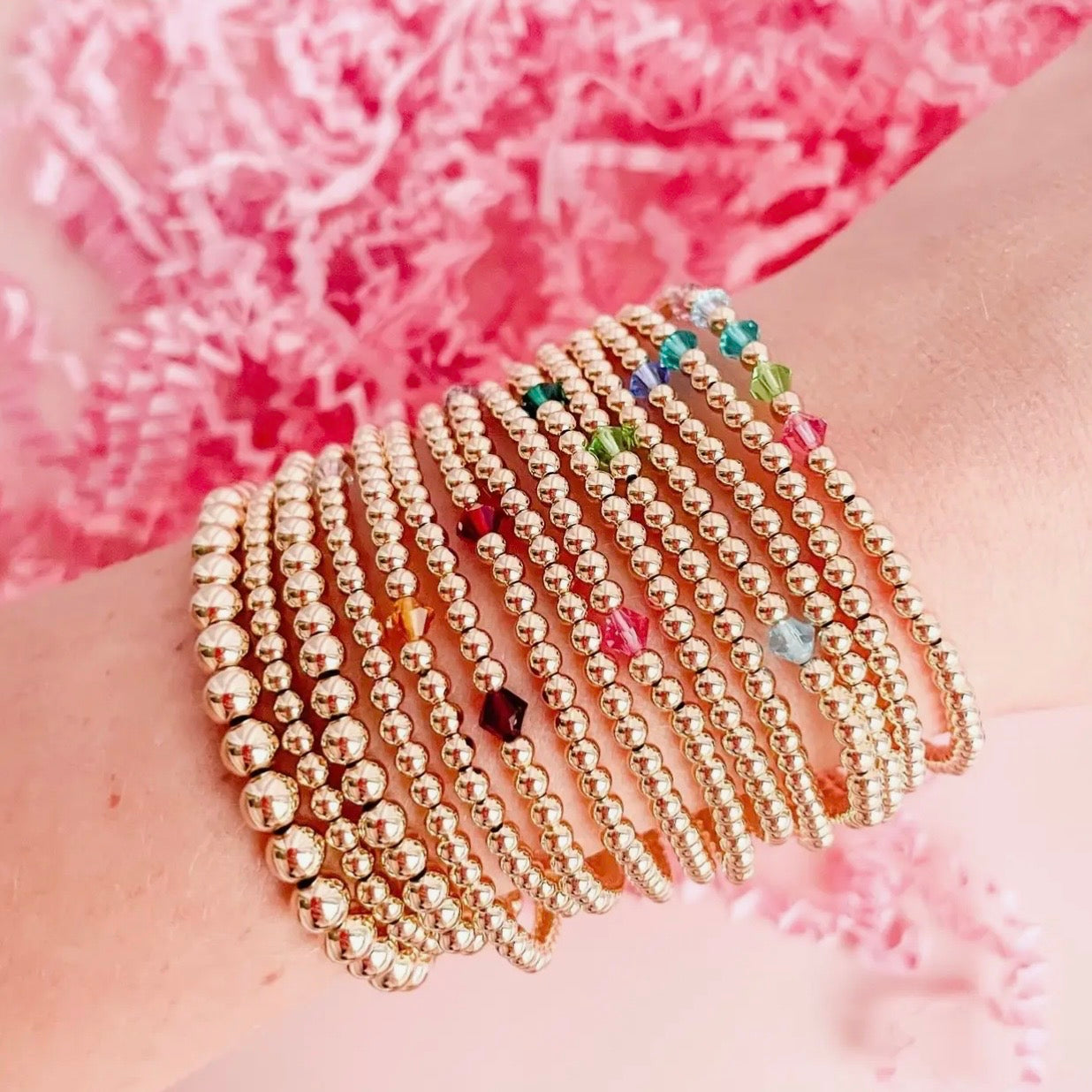 Beaded Blondes Birthstone Swarovski Bracelet | 
May