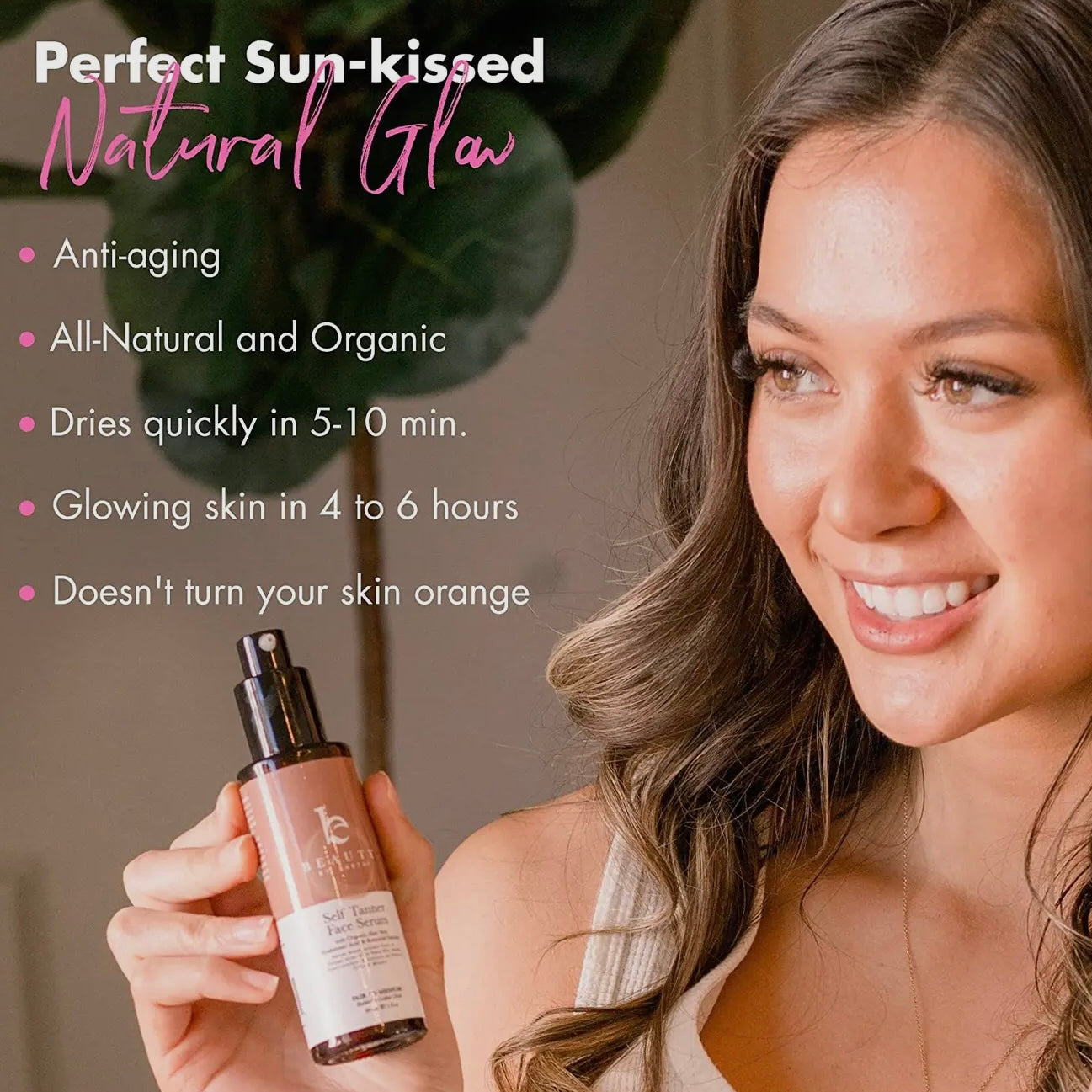 Beauty By Earth Self Tanner Hyaluronic Acid Face Serum | Fair To Medium