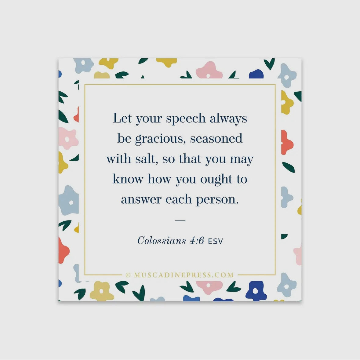 Scripture Static Cling - Salty Speech